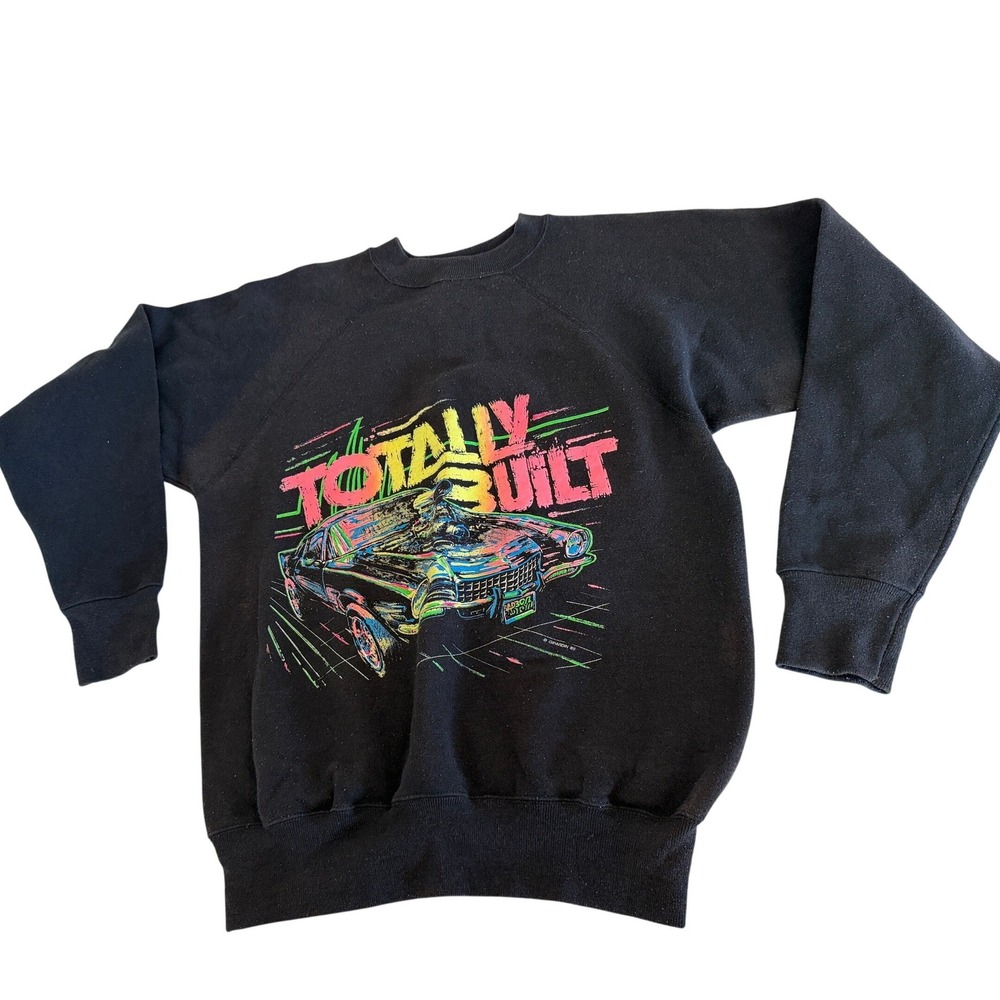 Vintage‎ 1989 Ultra Sweats Totally Built Muscle Car Graphic Sweatshirt USA Large